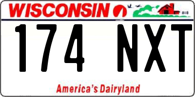 WI license plate 174NXT