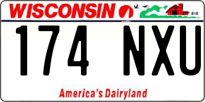 WI license plate 174NXU