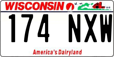 WI license plate 174NXW