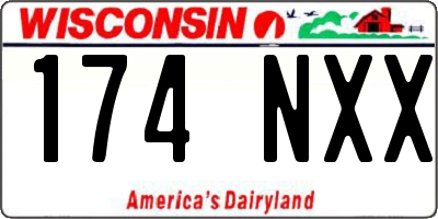 WI license plate 174NXX