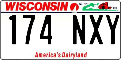 WI license plate 174NXY