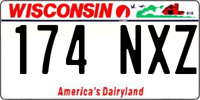 WI license plate 174NXZ