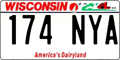 WI license plate 174NYA