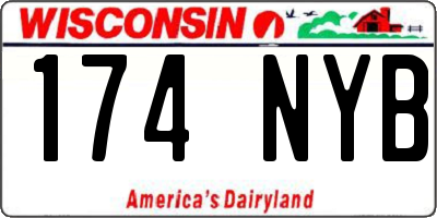 WI license plate 174NYB