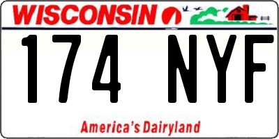 WI license plate 174NYF