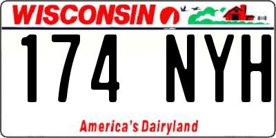 WI license plate 174NYH