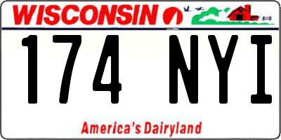 WI license plate 174NYI