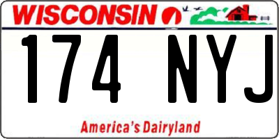 WI license plate 174NYJ