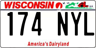 WI license plate 174NYL