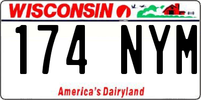 WI license plate 174NYM