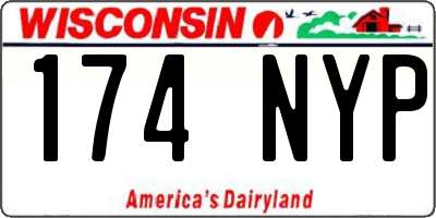 WI license plate 174NYP