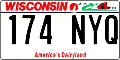 WI license plate 174NYQ