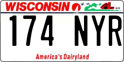 WI license plate 174NYR