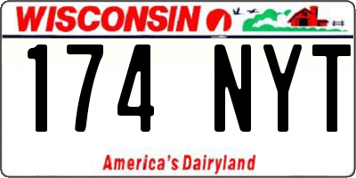 WI license plate 174NYT