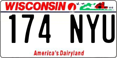 WI license plate 174NYU