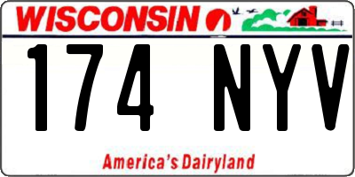 WI license plate 174NYV