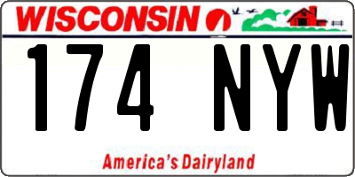 WI license plate 174NYW