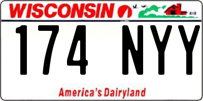 WI license plate 174NYY