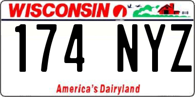WI license plate 174NYZ