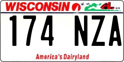 WI license plate 174NZA