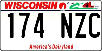 WI license plate 174NZC