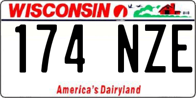 WI license plate 174NZE