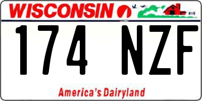 WI license plate 174NZF