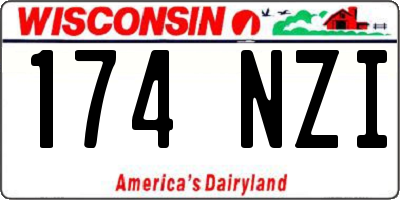 WI license plate 174NZI