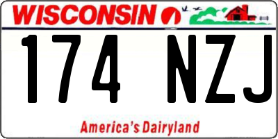 WI license plate 174NZJ