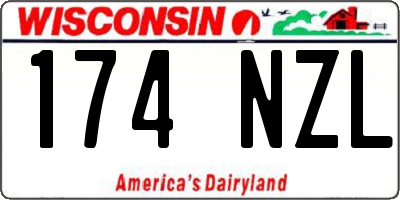 WI license plate 174NZL