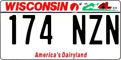 WI license plate 174NZN
