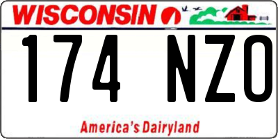 WI license plate 174NZO