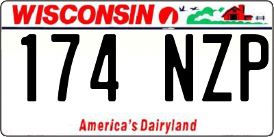 WI license plate 174NZP
