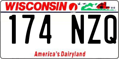 WI license plate 174NZQ