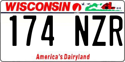 WI license plate 174NZR