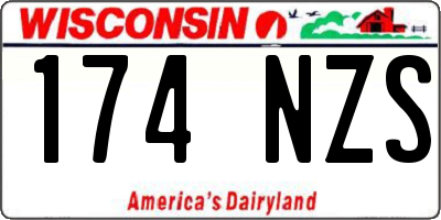 WI license plate 174NZS