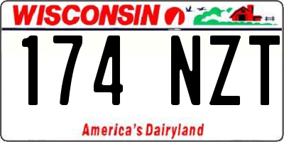 WI license plate 174NZT