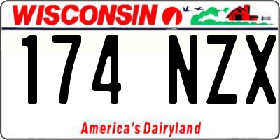 WI license plate 174NZX
