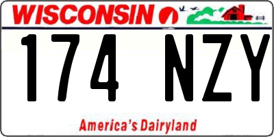 WI license plate 174NZY