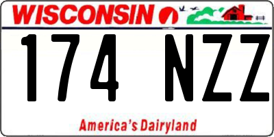 WI license plate 174NZZ