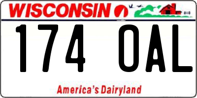 WI license plate 174OAL