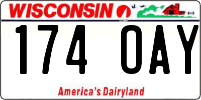 WI license plate 174OAY