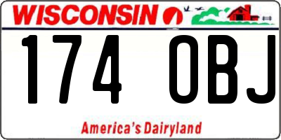 WI license plate 174OBJ