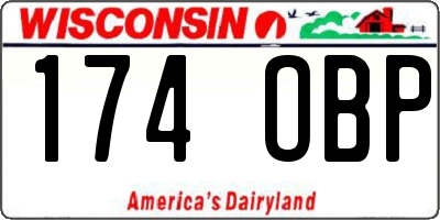 WI license plate 174OBP