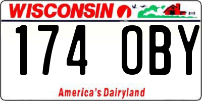 WI license plate 174OBY