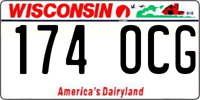 WI license plate 174OCG