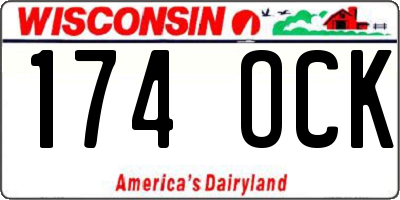 WI license plate 174OCK
