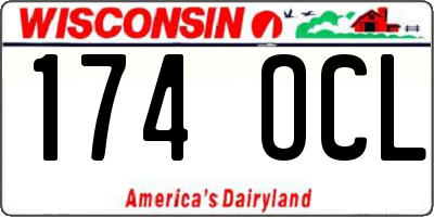 WI license plate 174OCL