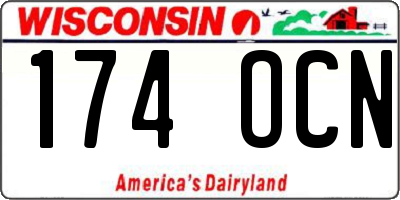 WI license plate 174OCN