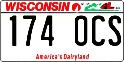 WI license plate 174OCS
